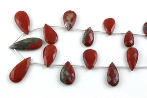 Collier de bijoux de mode faits à la main avec des pierres précieuses de jaspe rouge naturel de 11 pouces en forme de poire 8x15-11x29 MM cadeau mignon pour les femmes - Product Image 5