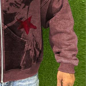 2025 Heavyweight 440Gsm Hoodies Men NO String Custom logo Distressed Over Sized Blank Acid Washed Hoodie 100% Cotton Style <b>Boys</b> - Product Image 2