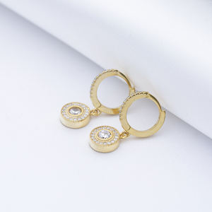 ล้างหิน CZ ทรงกลมขายส่งเงินขายส่งต่างหูห้อยเครื่องประดับเครื่องประดับทํามือตุรกี - Product Image 6