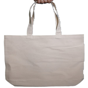 Bolsa de lona de 100% algodón ecológica con logotipo personalizado, bolsa de asas reciclada multiusos resistente para compras en la playa y comestibles - Product Image 6