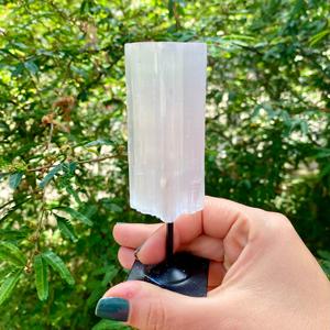 Small Selenite <b>Crystal</b> <b>Craft</b> on Stand - Product Image 1