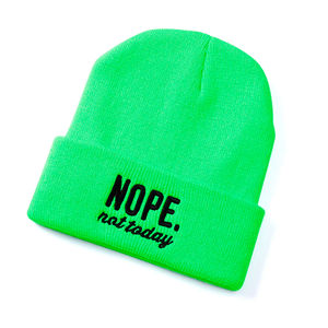 Meilleure qualité hiver chaud bonnets pour hommes femmes Baggy Melon casquette sans bord Skullcap Design tricoté chapeau manchette Docker 3D broderie - Product Image 5