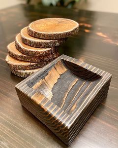 Best Quality Rustic Round Acacia Wood <b>Coaster</b> Stand Custom Blank for Home Decorate Water & <b>Glass</b> Mat & Pads - Product Image 1