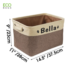 Cesta de juguete para perros de lona de gran capacidad OEM ODM, diseño flexible, cajas y contenedores de almacenamiento personalizados, precio barato al por mayor - Product Image 2