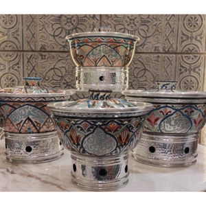 Plato de frotamiento de Metal, nuevo concepto, equipo de Chef, plato de frotamiento, contenedor de comida para boda, olla, decoración de exhibición, cazuela - Product Image 5