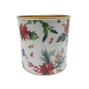 Ensemble de 3 nouveaux pots de fleurs ronds de taille moyenne, finition émaillée, pour le salon et la décoration intérieure - Product Image 1