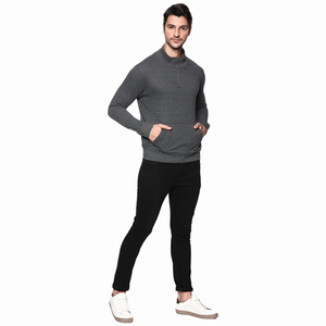 Street Wear Half Zip Sudadera para hombre Color personalizado Alta calidad Fleece Made Sudaderas Sudadera para hombre adulto - Product Image 4