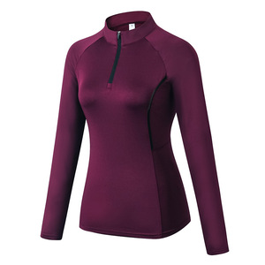 Nouveautés Hiver Automne Active Wear Manteau Minceur Corps Femmes À Manches Longues Compression Doux Culture À Séchage Rapide Rembourré Yoga T-shirt - Product Image 2