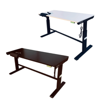Bureau convertible CSPS à hauteur réglable 168 cm – Qualité supérieure, durable, moderne, pour position assise ou debout, construction bois et métal