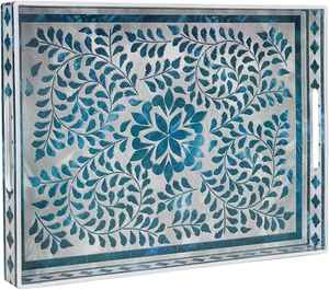 Bandeja redonda para servir con incrustaciones de resina, última llegada, para uso multiusos en hoteles, restaurantes, decoración del hogar - Product Image 5