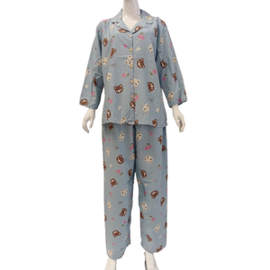 Nueva ropa de dormir moderna, pijama de oso de peluche bonito para mujer, manga larga y pantalones largos - Product Image 1