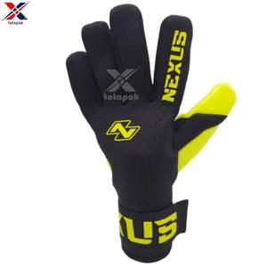 High Quality Unisex Leather Sports <b>Gloves</b> Goalkeepers Adjustable Hook Loop Closure Custom Colors Wholesale Breathable Non-Slip - Product Image 3