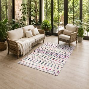 Alfombra de Chenilla Lavable a Máquina con Estampado Digital Tradicional Anatolia en Gris Plateado, Antideslizante, Modelo LXDP-0111 de RUGS DEPOT, Venta al Por Mayor - Product Image 6