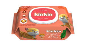 Lingettes humides Kinkin 80 pièces, premium, épaisses, non-tissées, pour bébé, avec vitamine E et aloe vera, hydratantes, prix de gros OEM ODM - Product Image 6