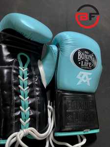 Gants de boxe en cuir de vachette à lacets No Boxing No Life, rembourrage épais à 4 couches, évacuation de l'humidité et design respirant pour l'entraînement - Product Image 2