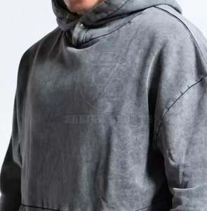 Qualité supérieure Fashionables Hommes Acid Wash Hoodies Plus Size Fashion Clothing Basics Acid Wash Hoodies - Product Image 5