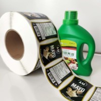 Étiquettes en vinyle adhésives imperméables personnalisées autocollants d'emballage imprimés UV pour bain d'animal de compagnie parfum de beauté et blanchisserie gaufrage/débossage