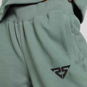 Sudaderas con capucha de algodón con estampado de pantalla personalizado para hombre, conjuntos de 2 piezas, chándal para correr, ropa de calle y pantalones, chándal para mujer - Product Image 5