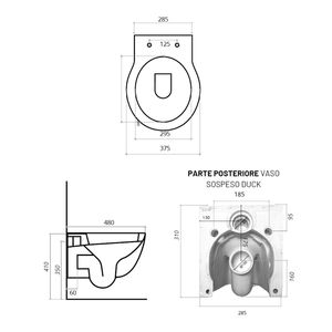 Confezione da 1 di Bidet a parete in ceramica bianca lucida - Product Image 4