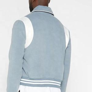 Blouson aviateur personnalisé avec poches en laine pour hommes Blouson aviateur personnalisé avec impression en gros léger et respirant à la mode - Product Image 2