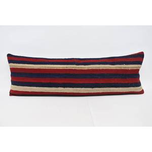 Tapis en laine Kilim multicolore 16x48 pouces Oreiller design tissé avec motif vintage - Product Image 1