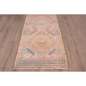 3.1x8.7 ft <b>Runner</b> Turkish <b>Rug</b>, Pink Southwestern Vintage <b>Rug</b> - Product Image 2