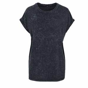 Desgastado ácido lavado camiseta Unisex Oversize ácido lavado bordado camiseta hombres - Product Image 5