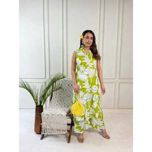 Kurti Moderno de Algodón sin Mangas, Atuendo de Diseñador para Mujer, Festivo, para Bodas, Eid y Fiestas - Product Image 4