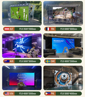 Panel de Video LED Canbest P3.91 de 3x2 Metros, Pantalla LED Curva Impermeable para Exteriores, Alquiler para Eventos, Fondo para DJ de Escenario