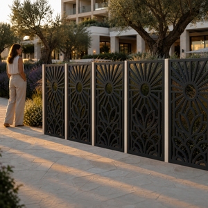 Decorative CNC Cut PVC Privacy Screen Room Divider Panel Tropical Screen 600 x 1000 mm Made in Germany - Product Image 4