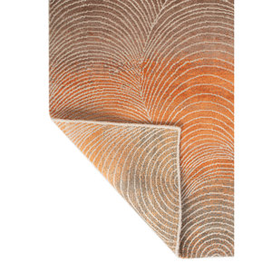 Alfombras de Lana y Seda de Bambú Anudadas a Mano Azalea AKWB-13006 para Sala de Estar, Pasillo, Patrón Abstracto, Alfombra de Yute de Algodón Orgánico - Product Image 5