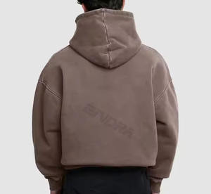 Sudadera con capucha recortada con hombros descubiertos de algodón para hombre, ropa de calle, sudaderas con capucha para hombre, ropa de gran tamaño 2025 - Product Image 2