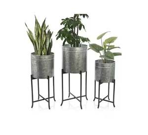 Nuevo diseño antiguo Decoración del hogar y el jardín Macetas galvanizadas vintage a bajo precio - Product Image 3