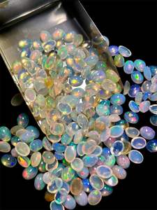 Piedras preciosas de cabujón de ópalo etíope 6x8mm corte ovalado blanco pedido mínimo 100 quilates piedras preciosas sueltas naturales - Product Image 4