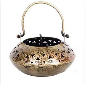 เชิงเทียนเฮอริเคนชุบทองทำจากอลูมิเนียมงานทำมือสำหรับตกแต่งบ้านและงานเลี้ยงสไตล์หรูหราทนทานสำหรับคริสต์มาส - Product Image 3