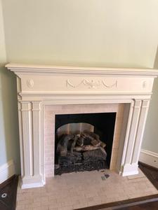 Cheminée de conception moderne personnalisée en grès haut de gamme Manteau en pierre de marbre naturel pour l'extérieur Salon Hotel Resorts Villas - Product Image 2