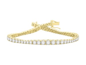 Cascading <b>Round</b> Cut Diamond Center Graduated Bracelet 5.00 Ct F-G VS Lab Grown Diamond In Platinum Wedding Anniversary Gift - Product Image 2