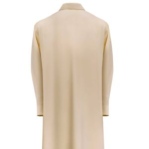 Thobe pour homme élégant brodé, vêtement islamique de luxe, coupe régulière, décontracté, manches longues, à capuche, longueur cheville, coton respirant - Product Image 3