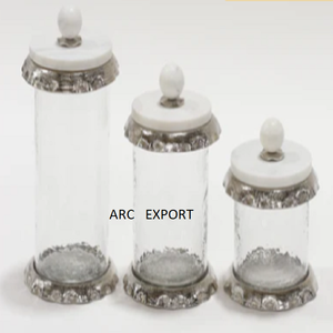 Nouvel arrivage de bidons de conception fantaisie de haute qualité en verre solide bidons métalliques de luxe en gros pour les fournisseurs en gros - Product Image 4