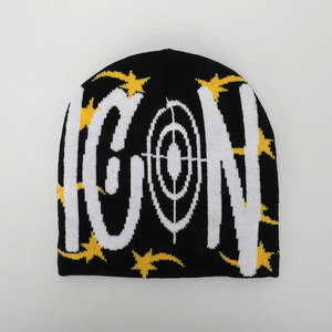 Material de lana Logotipo personalizado Impreso Mohair Beanie Hat Venta caliente Moda Look Trendy Mohair Beanie Hat - Product Image 4