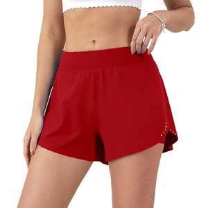 Fabricant OEM Logo personnalisé Shorts légers pour femmes pour Shorts de course à séchage rapide 3 pouces tissés Running Fitness Shorts pour femmes - Product Image 1