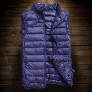 2023 Logo personnalisé imprimé hommes hiver doudoune mode col montant sans manches coton corps plus chaud avec bouton décoration U - Product Image 4