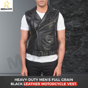 Chaleco Vintage de Cuero Genuino para Motociclistas con Espacio Oculto para Armas, Tallas Americanas - Product Image 3