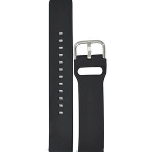 Bracelet de montre unisexe noir en silicone souple réglable JD437, pièces de montre, bracelet de montre connectée résistant à l'eau en acier - Product Image 1