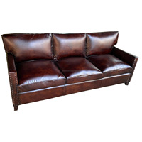 Premium Design Konvertierbares 3-Sitzer Echtleder-Sofa Wohnzimmermöbel Modern Luxuriös Komfortable Sitzgelegenheit Lagerware