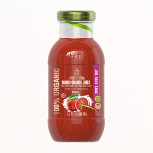 Jugo de Naranja Sanguínea 100% Orgánico Puro, Jugo de Naranja Sanguínea Orgánico Natural de Georgia con Pulpa en Botellas de 200ml/300ml/750ml/1l - Product Image 1