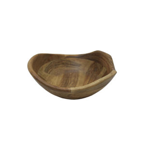 Bol de service de nourriture de forme ronde en bois de vente chaude fini naturel pour la table à manger de cuisine bols de service de nourriture et de collations - Product Image 5