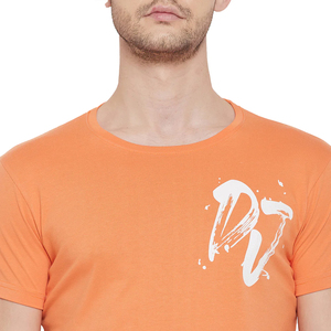 T-shirts imprimés bouffants 3D pour hommes et femmes 100% tissu tricoté en coton bleu et blanc couleur ordinaire - Product Image 6