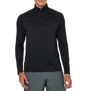 Custom Quick Dry Fishing <b>TShirts</b> for <b>Men</b> | <b>Long</b> Sleeve Polyester Spandex Quarter Zip <b>TShirt</b> | Zipper Collar Screen Print Shirt - Product Image 3