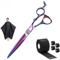Ensemble de ciseaux de coiffure professionnels MM-1125-96 en acier inoxydable, lame droite, qualité supérieure, hygiénique, sûr et durable